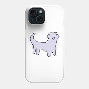 Cute Silly Simple Minimalist Pastel Periwinkle Puppy Dog Small Icon Phone Case