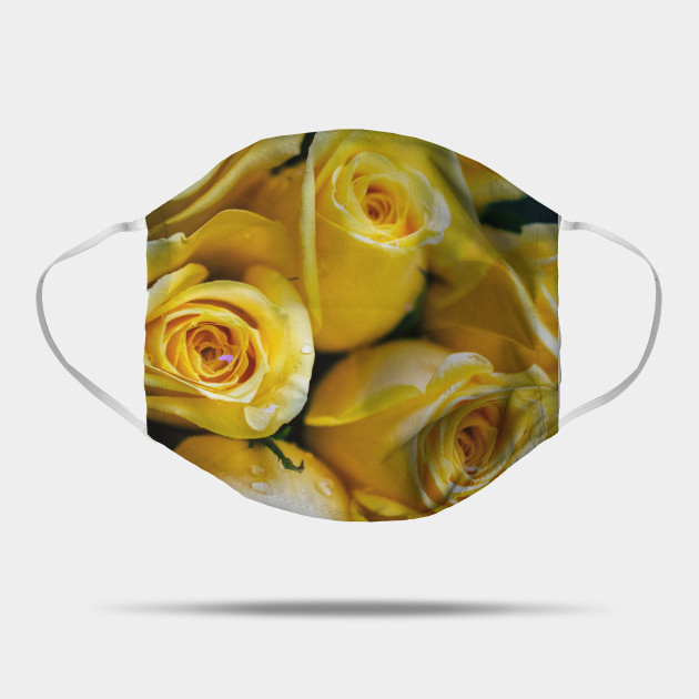 Beautiful Yellow Roses Yellow Roses Mask Teepublic