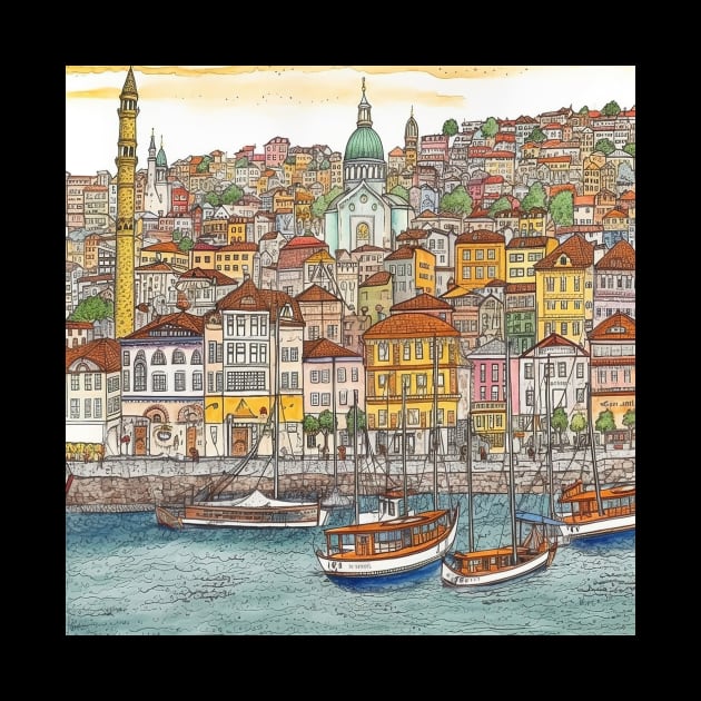 Istanbul city drawing by ComicsFactory