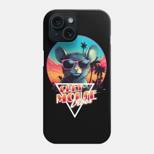 Retro Wave Chillout Grey Mouse Vibes Phone Case