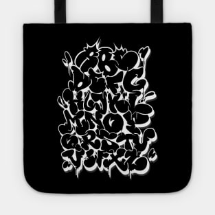 Graffiti ABC - Alphapet Series #2 - Bubbles - black Tote