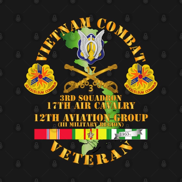 Vietnam Combat Cavalry Vet w 3rd Sqn 17th Air Cav - 12th  AVN GroupI Mil Region III w SVC by twix123844