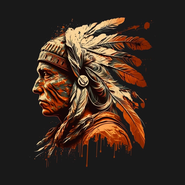 NATIVE AMERICAN INDIAN CHIEF by Wintrly