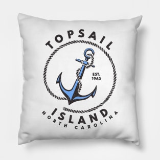 Vintage Anchor and Rope for Traveling to Topsail Island, North Carolina Pillow