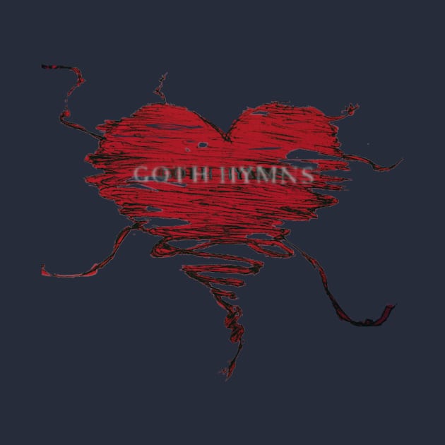 Goth Hymns - Undone Bleeding Heart Print by Rabid Penguin Records