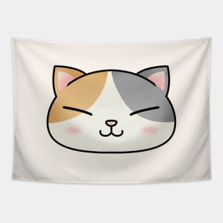 Cute Calico Cat Face Tapestry