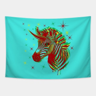 Magical Zebra Unicorn Tapestry