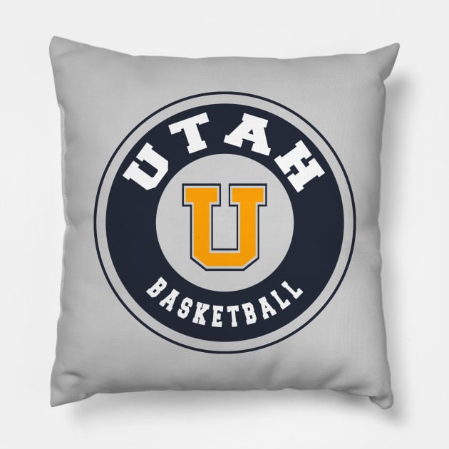 Utah basketball Pillow by BVHstudio