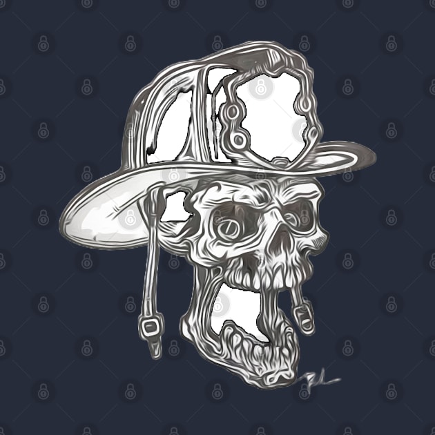 Firefighter Skull by Bosko Art Designs