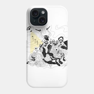 goya's dream with witchcraft the mexican remix in floral pattern Phone Case