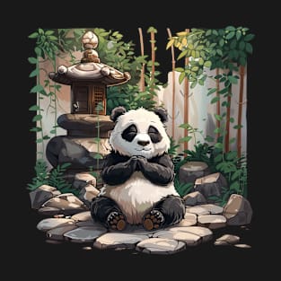 Japanese Zen Panda - Panda Bear Japanese T-Shirt