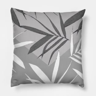 Envelop Leaves decoration. blackwhite. Pillow