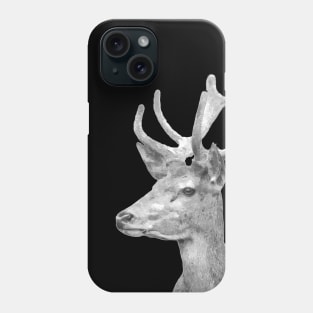 Black and White Deer Phone Case