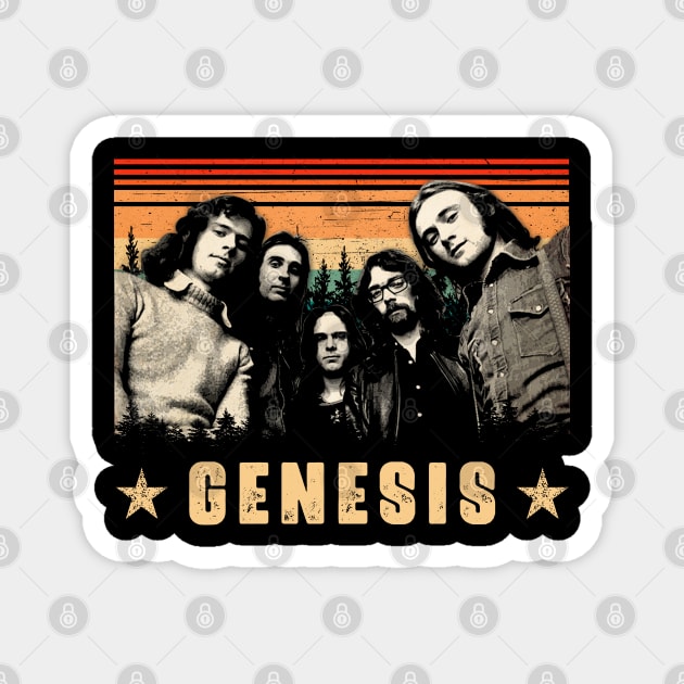 Tony Banks' Keyboard Symphony - Celebrate Genesis' Maestro on a Tee Magnet by Silly Picture