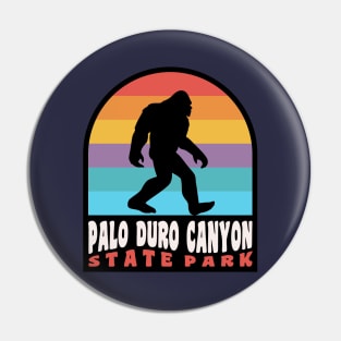 Palo Duro Canyon State Park Bigfoot Sasquatch Retro Sunset Pin