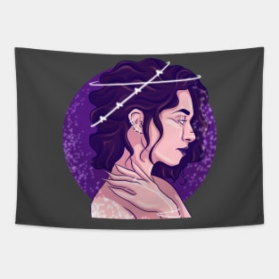 Somber Goddess of Purple Tapestry