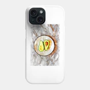 Two Split Avocados In Bowl. For Avocado Lovers. Phone Case