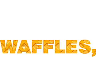 EAT SLEEP WAFFLES REPEAT (white) [Rx-tp] Magnet