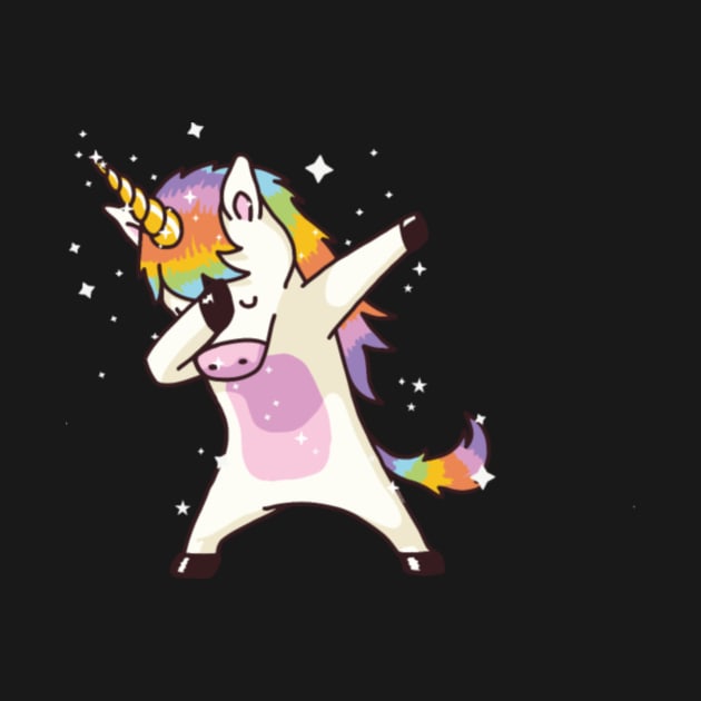 Dabbing unicorn funny shirt by Xizin Gao