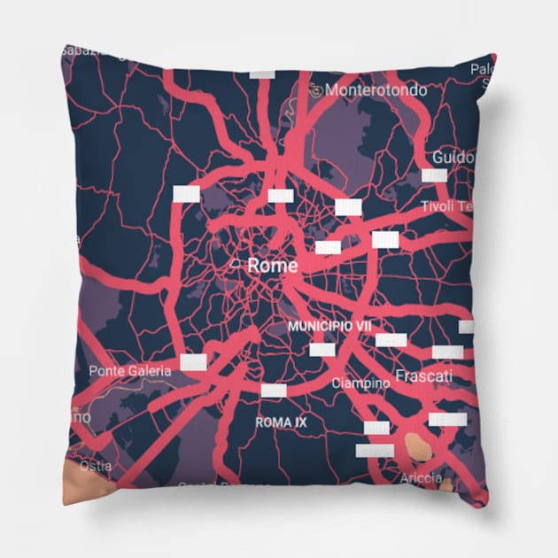 Rome colour map Pillow by Mapmania