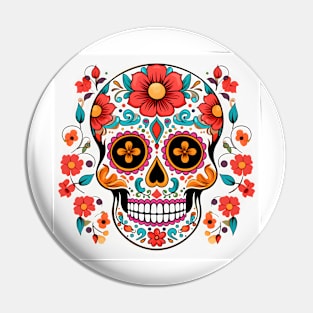 Day of the Dead Sugar Skull 15 Pin