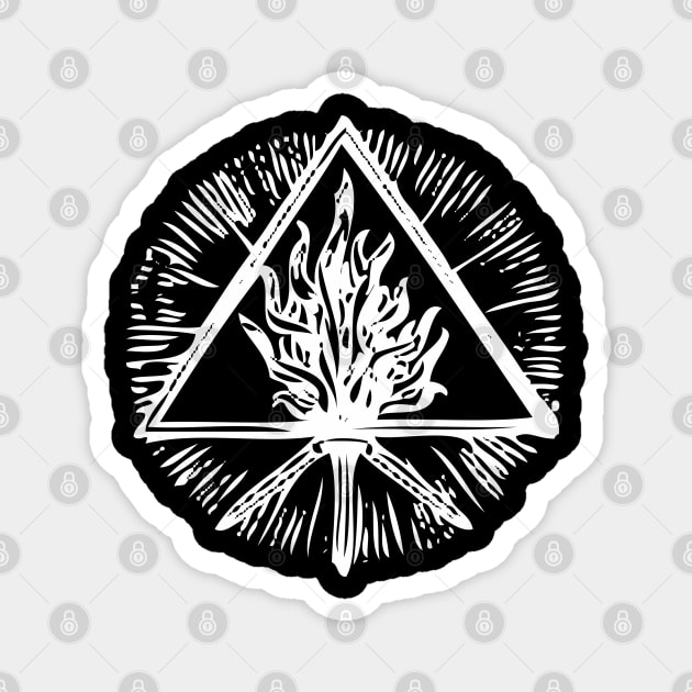 ANCIENT FIRE SYMBOL - white Magnet by shethemastercovets