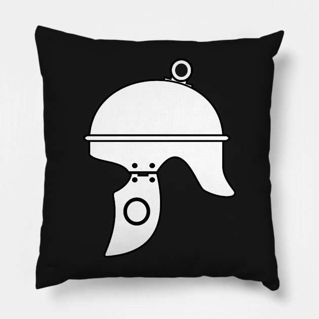 Republican Roman Helmet (white) Pillow by PabloDeChenez