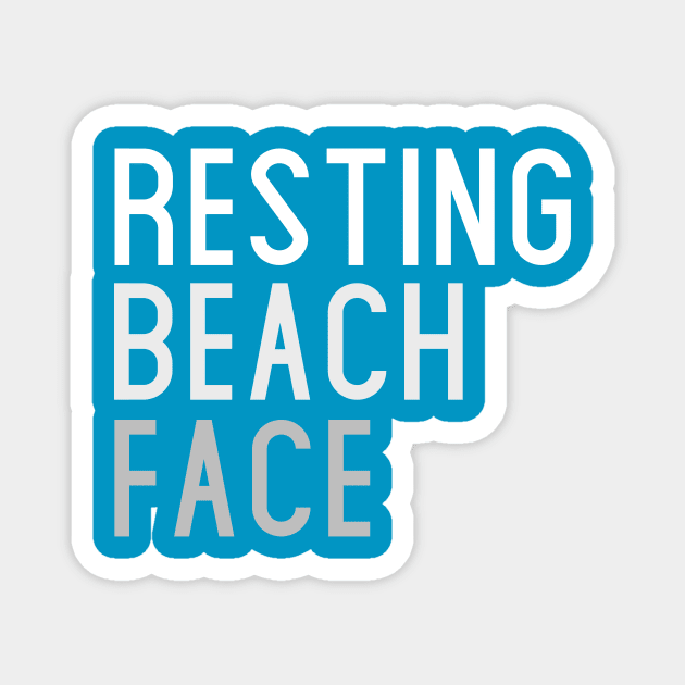 Resting Beach Face Magnet by MelissaJoyCreative