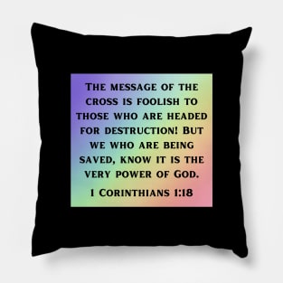 Bible Verse 1 Corinthians 1:18 | Christian Pillow