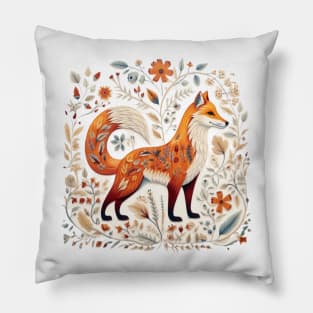 A Cute Fox Scandinavian Style Pillow