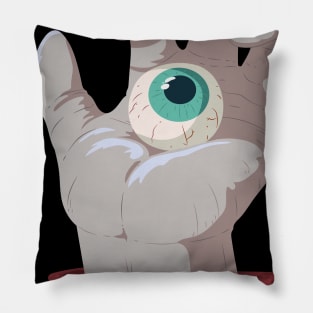 Hand from the grave holds an eye in the hand Pillow