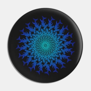 Tribal Hammerhead Mandala Pin