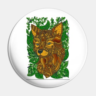 fox mandala Pin