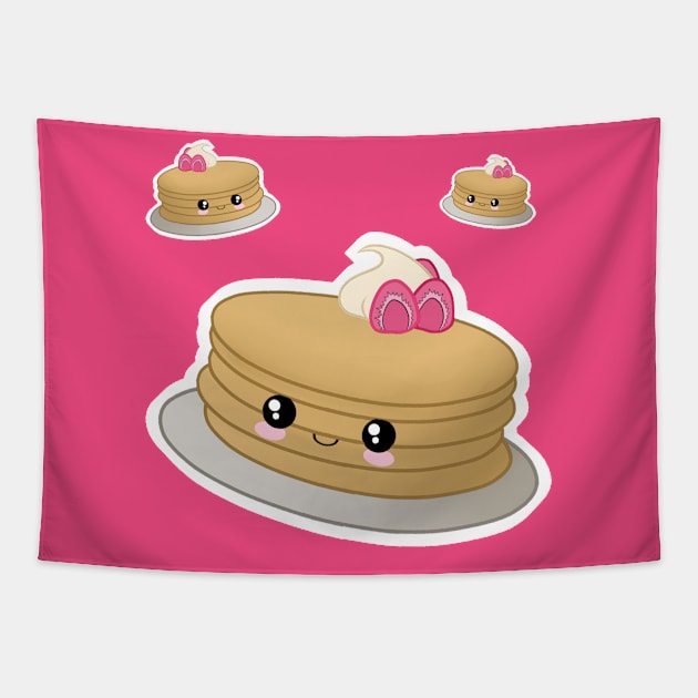 Strawberry Pancakes Tapestry by SeebeeNanigins