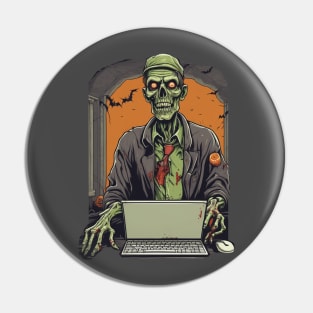 Zombie computer scientist software developer geek Pin