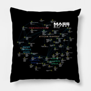 mass effect map Pillow