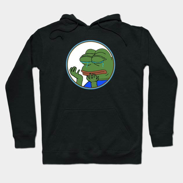 Pepehands Pepe The Frog Crying Meme Pepe Frog Hoodie Teepublic De
