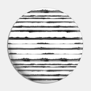 Inverted Black an White Watercolor Stripes Pin