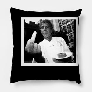 Anthony Bourdain middle finger Pillow