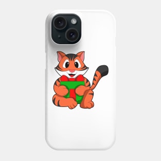 Tiger at Birthday with Gift Phone Case