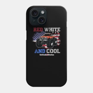 Monster Truck USA Red White and Cool Phone Case