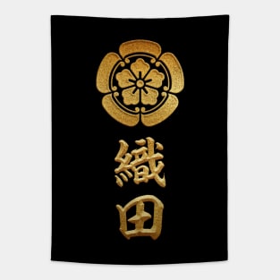 Oda Kamon with Oda Kanji Tapestry