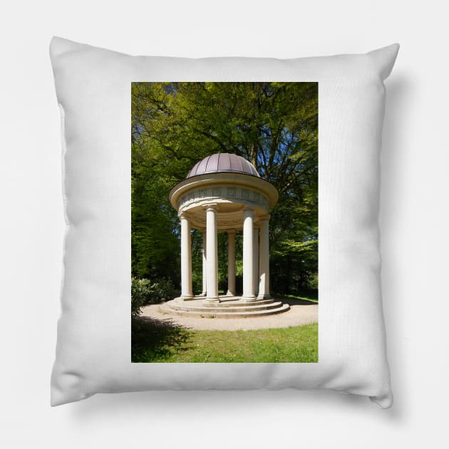 Temple of the Sun in the palace garden, Eutin Pillow by Kruegerfoto