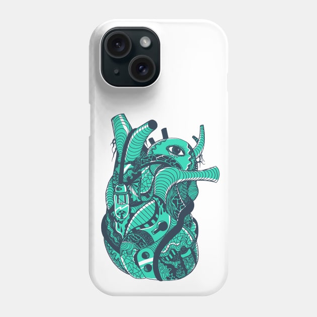 Coastal Light Heart Phone Case by kenallouis