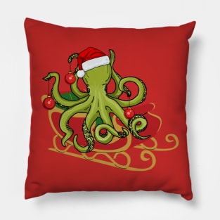 Christmas Kraken Sleigh Pillow