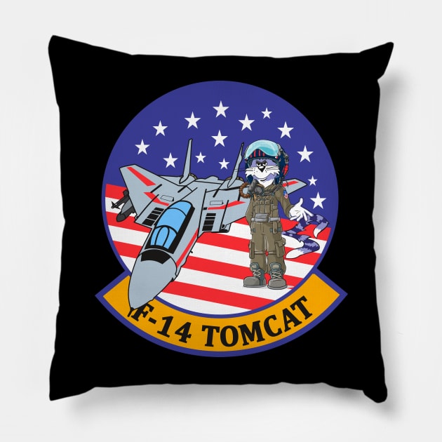 Grumman F-14 Tomcat - Aircraft Stars and Stripes Pillow by TomcatGypsy