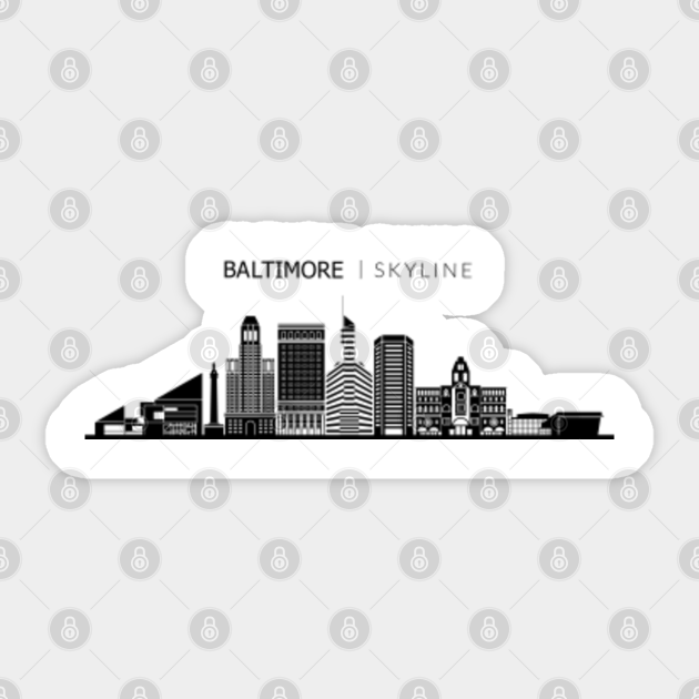 Baltimore City Skyline Travel Baltimore Sticker Teepublic .baltimore skyline png is high quality png picture material, which can be used for your creative projects or baltimore skyline png is a totally free png image with transparent background and its. teepublic