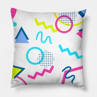 80's Geometric style background Pillow