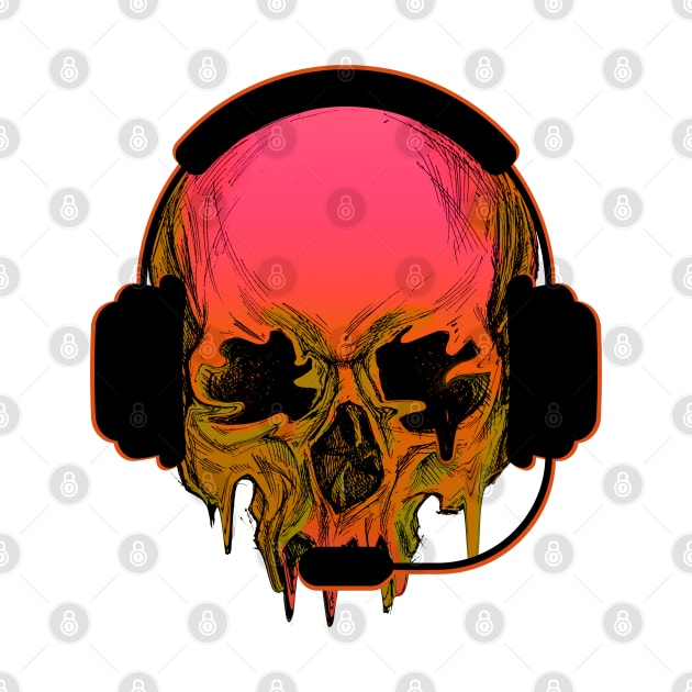 Game or Die - Gamer Skull in Headset by Demons N' Thangs