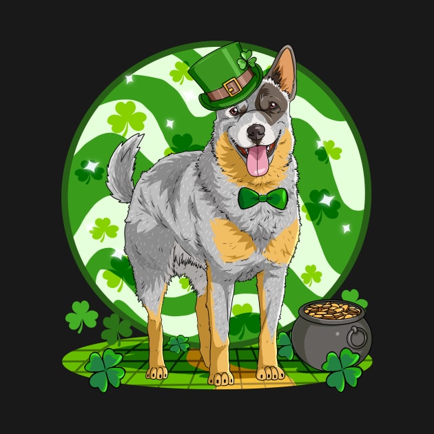 Australian Cattle Dog St Patricks Day Leprechaun by Noseking